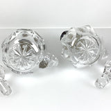 Paar Öl & Essig Kristall mit 925 / 835 Silber Montierung Höhe 15cm