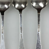 Robbe & Berking 800 Silber Schwedisches Hofmuster Handgehämmert 6 Teelöffel