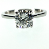 Brillantring Solitär 1.08ct H / Lupenrein Verlobungsring 950 Platin Zertifikat