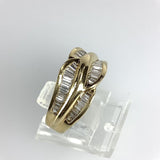 750 Gelbgold 1,10ct G-IF Diamant Baguette Ring invisible setting Zertifikat
