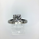 Brillantring Solitär 1.08ct H / Lupenrein Verlobungsring 950 Platin Zertifikat