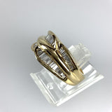 750 Gelbgold 1,10ct G-IF Diamant Baguette Ring invisible setting Zertifikat