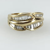 750 Gelbgold 1,10ct G-IF Diamant Baguette Ring invisible setting Zertifikat
